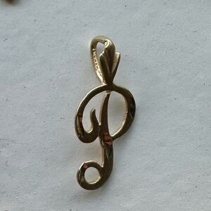 Gold P Initial Pendant
